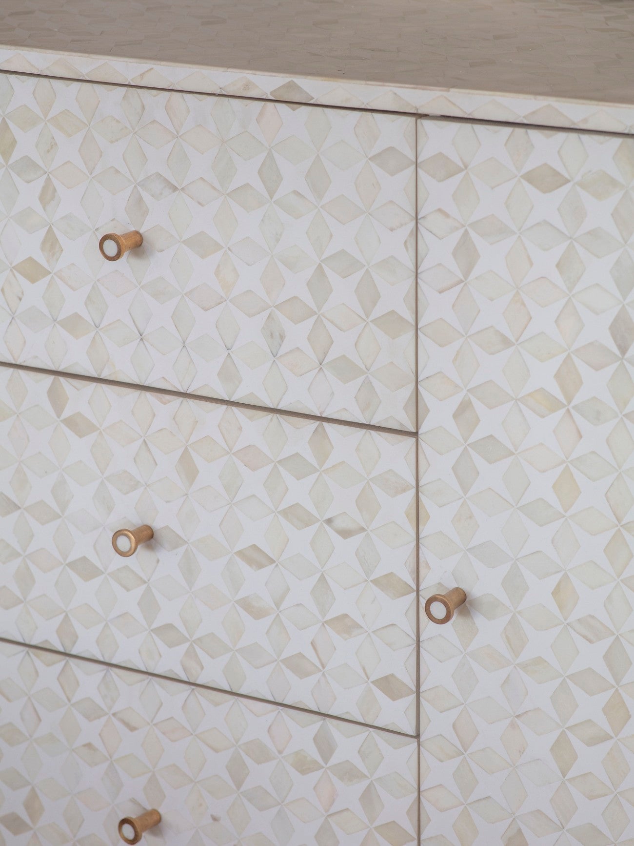 Aspen White Bone Inlay & Gold Sideboard | Large